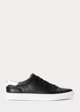 Black Men’s Ralph Lauren Jermain Leather Sneakers