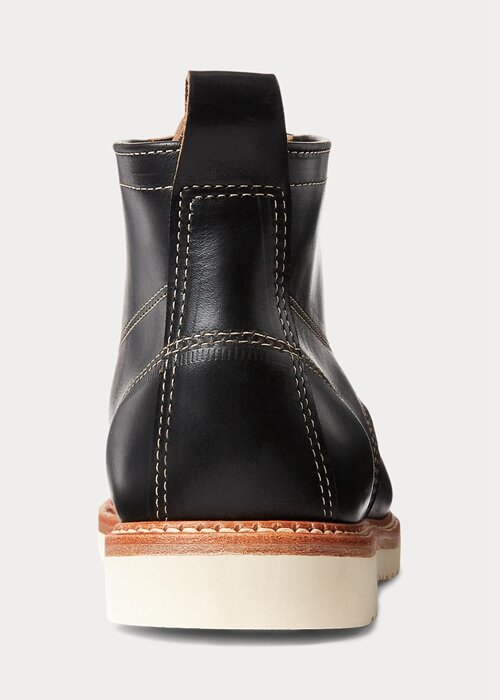 Black Men’s Ralph Lauren Leather Lace-Up Boots Black Men’s Ralph Lauren Leather Lace-Up Boots