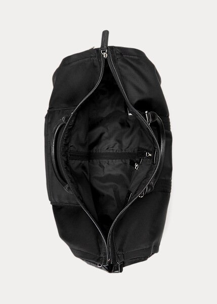 Black Men’s Ralph Lauren Leather-Trim Hybrid Garment Duffle Bags Black Men’s Ralph Lauren Leather-Trim Hybrid Garment Duffle Bags