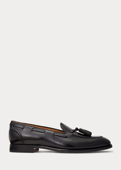 Black Men’s Ralph Lauren Luther Tassel Calfskin Loafers Black Men’s Ralph Lauren Luther Tassel Calfskin Loafers