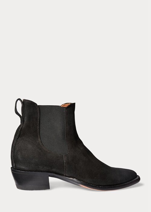 Black Men’s Ralph Lauren Plainview Suede Chelsea Boots Black Men’s Ralph Lauren Plainview Suede Chelsea Boots