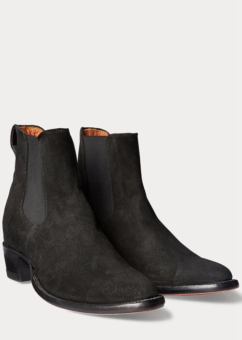 Black Men’s Ralph Lauren Plainview Suede Chelsea Boots Black Men’s Ralph Lauren Plainview Suede Chelsea Boots