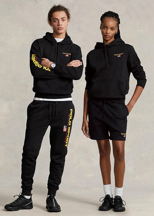 Black Men’s Ralph Lauren Polo Sport Fleece Hoodie Black Men’s Ralph Lauren Polo Sport Fleece Hoodie