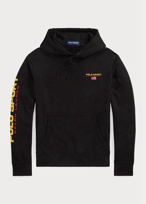 Black Men’s Ralph Lauren Polo Sport Fleece Hoodie Black Men’s Ralph Lauren Polo Sport Fleece Hoodie