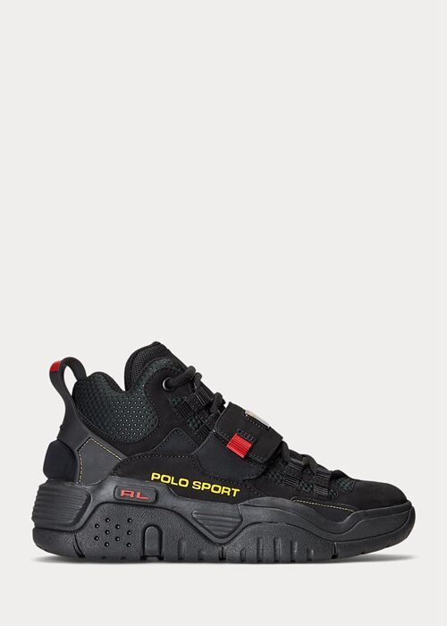 Black Men’s Ralph Lauren PS100 High-Top Sneakers Black Men’s Ralph Lauren PS100 High-Top Sneakers