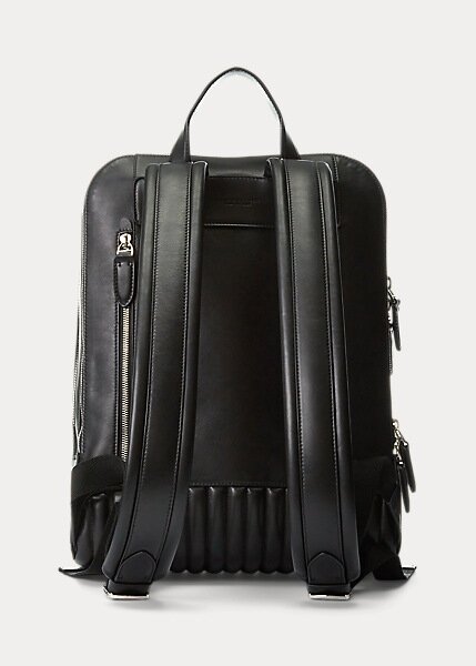 Black Men’s Ralph Lauren Quilted Leather Backpacks Black Men’s Ralph Lauren Quilted Leather Backpacks