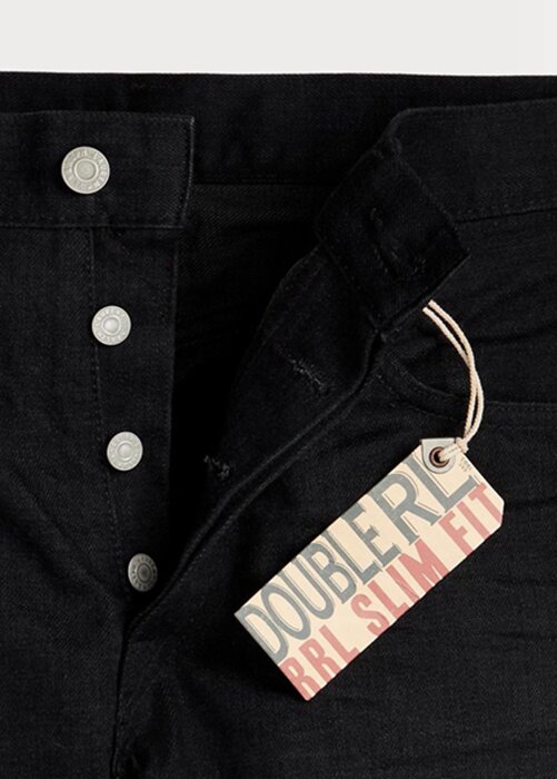 Black Men’s Ralph Lauren Slim Fit Black-on-black Selvedge Jeans Black Men’s Ralph Lauren Slim Fit Black-on-black Selvedge Jeans