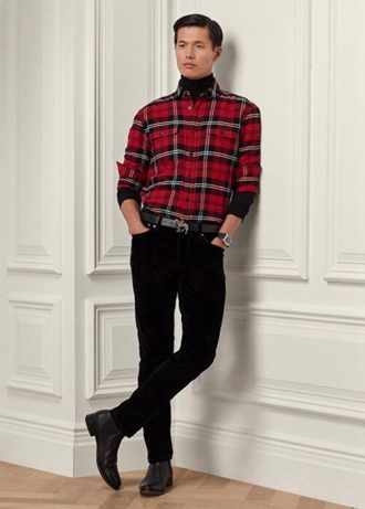Black Men’s Ralph Lauren Slim Fit Stretch Velvet Jeans Black Men’s Ralph Lauren Slim Fit Stretch Velvet Jeans