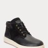 Black Men’s Ralph Lauren Waterproof Leather-Suede Boots Black Men’s Ralph Lauren Waterproof Leather-Suede Boots