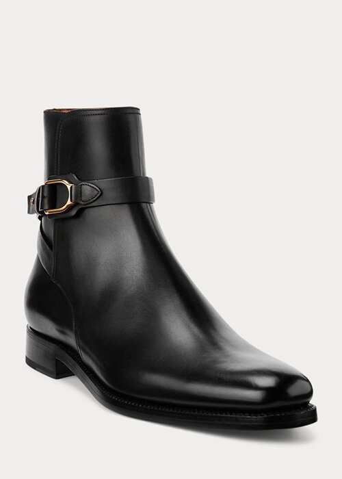 Black Men’s Ralph Lauren Welington Burnished Calfskin Boots Black Men’s Ralph Lauren Welington Burnished Calfskin Boots