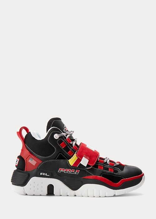 Black / Red Men’s Ralph Lauren PS100 High-Top Sneakers Black / Red Men’s Ralph Lauren PS100 High-Top Sneakers
