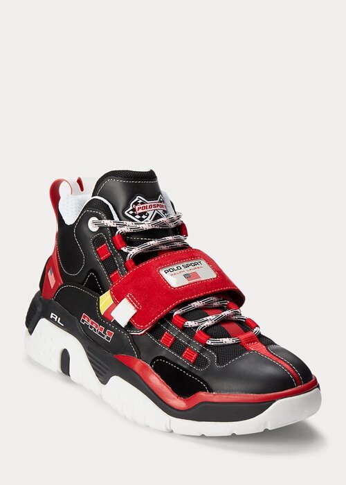 Black / Red Men’s Ralph Lauren PS100 High-Top Sneakers Black / Red Men’s Ralph Lauren PS100 High-Top Sneakers