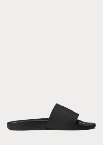 Black / Red Men’s Ralph Lauren Signature Pony Slippers