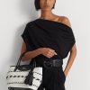 Black/Snow White Women’s Ralph Lauren Geo-Motif Woven Leather Large Perri Tote Bags Black/Snow White Women’s Ralph Lauren Geo-Motif Woven Leather Large Perri Tote Bags