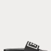 Black / White Men’s Ralph Lauren Logo Slippers Black / White Men’s Ralph Lauren Logo Slippers