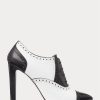 Black / White Women’s Ralph Lauren Cerri Color-Blocked Calfskin Boots Black / White Women’s Ralph Lauren Cerri Color-Blocked Calfskin Boots