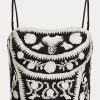 Black / White Women’s Ralph Lauren Embroidered Cropped Sleeveless Blouse Tops Black / White Women’s Ralph Lauren Embroidered Cropped Sleeveless Blouse Tops