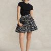 Black / White Women’s Ralph Lauren Floral A-Line Skirts Black / White Women’s Ralph Lauren Floral A-Line Skirts