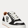 Black / White Women’s Ralph Lauren Jinett Color-Blocked Low-Top Sneakers Black / White Women’s Ralph Lauren Jinett Color-Blocked Low-Top Sneakers