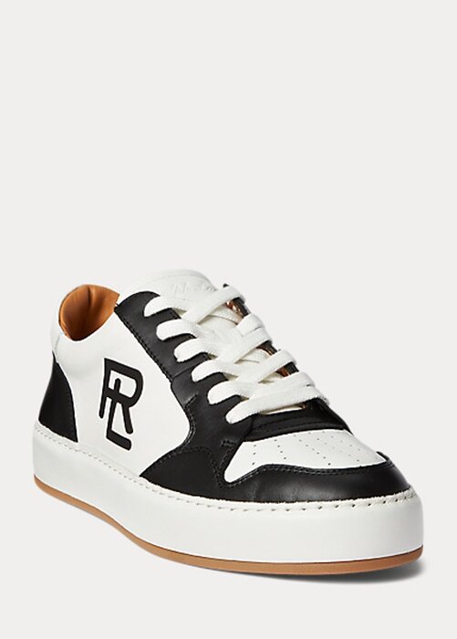 Black / White Women’s Ralph Lauren Jinett Color-Blocked Low-Top Sneakers Black / White Women’s Ralph Lauren Jinett Color-Blocked Low-Top Sneakers