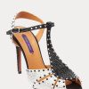 Black / White Women’s Ralph Lauren Vasile Embellished Satin Heels Black / White Women’s Ralph Lauren Vasile Embellished Satin Heels