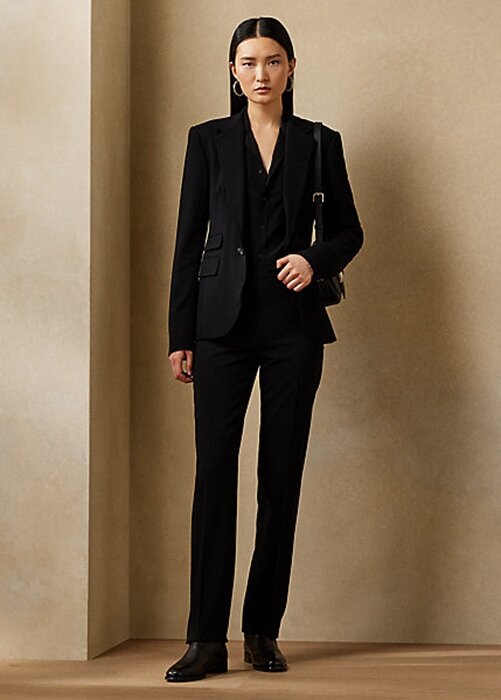 Black Women’s Ralph Lauren Alandra Stretch Wool Pants Black Women’s Ralph Lauren Alandra Stretch Wool Pants