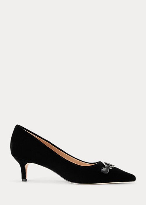 Black Women’s Ralph Lauren Amory Velvet Heels Black Women’s Ralph Lauren Amory Velvet Heels