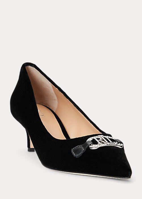 Black Women’s Ralph Lauren Amory Velvet Heels Black Women’s Ralph Lauren Amory Velvet Heels