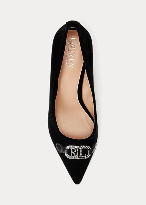 Black Women’s Ralph Lauren Amory Velvet Heels Black Women’s Ralph Lauren Amory Velvet Heels