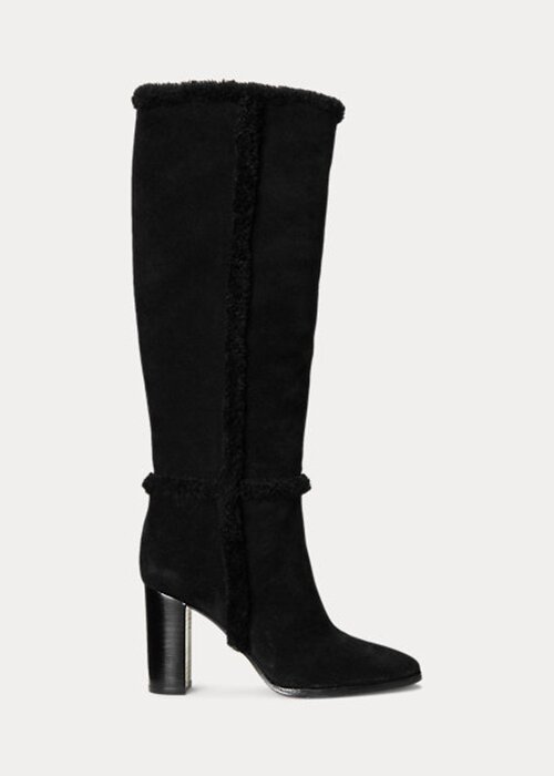 Black Women’s Ralph Lauren Aubri Suede Boots Black Women’s Ralph Lauren Aubri Suede Boots