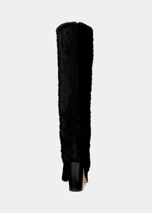 Black Women’s Ralph Lauren Aubri Suede Boots Black Women’s Ralph Lauren Aubri Suede Boots
