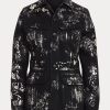 Black Women’s Ralph Lauren Bacall Embellished Denim Field Jackets Black Women’s Ralph Lauren Bacall Embellished Denim Field Jackets