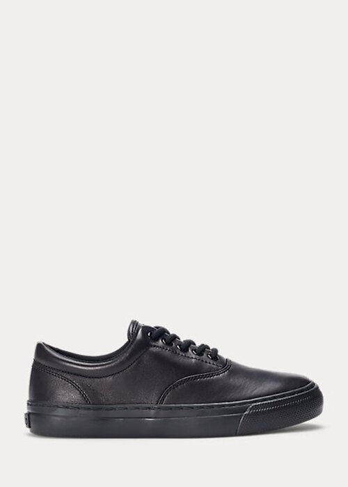 Black Women’s Ralph Lauren Bryn Leather Sneakers Black Women’s Ralph Lauren Bryn Leather Sneakers