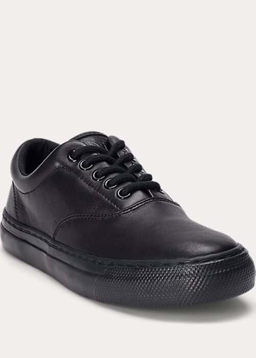 Black Women’s Ralph Lauren Bryn Leather Sneakers Black Women’s Ralph Lauren Bryn Leather Sneakers