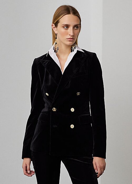 Black Women’s Ralph Lauren Camden Velvet Jackets Black Women’s Ralph Lauren Camden Velvet Jackets