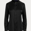 Black Women’s Ralph Lauren Cameron Stretch Mulberry Silk Shirts Black Women’s Ralph Lauren Cameron Stretch Mulberry Silk Shirts