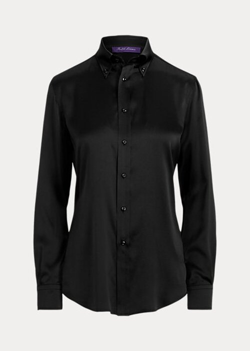 Black Women’s Ralph Lauren Cameron Stretch Mulberry Silk Shirts Black Women’s Ralph Lauren Cameron Stretch Mulberry Silk Shirts