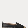Black Women’s Ralph Lauren Cameryn IV Tumbled Leather Flat Shoes Black Women’s Ralph Lauren Cameryn IV Tumbled Leather Flat Shoes