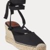 Black Women’s Ralph Lauren Canvas Wedge Espadrille Black Women’s Ralph Lauren Canvas Wedge Espadrille