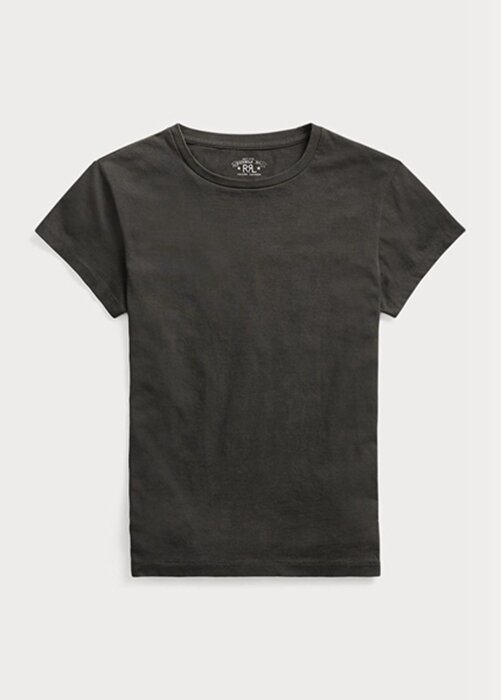 Black Women’s Ralph Lauren Cotton Jersey Crewneck T Shirts Black Women’s Ralph Lauren Cotton Jersey Crewneck T Shirts