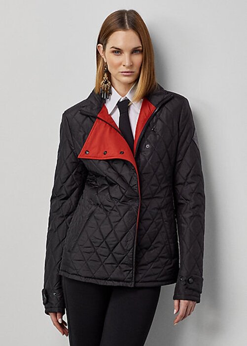 Black Women’s Ralph Lauren Doma Silk Taffeta Jackets Black Women’s Ralph Lauren Doma Silk Taffeta Jackets