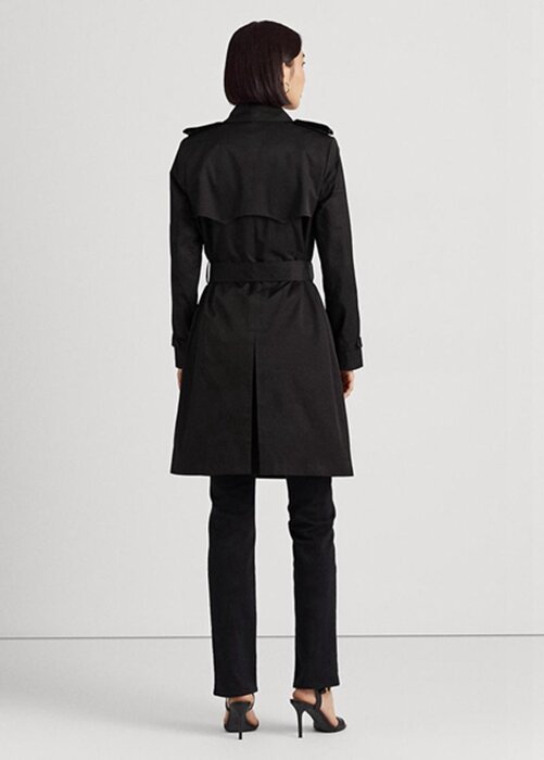 Black Women’s Ralph Lauren Double-breasted Cotton-blend Coats Black Women’s Ralph Lauren Double-breasted Cotton-blend Coats