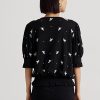 Black Women’s Ralph Lauren Embroidered Jersey Tie-Neck Tops Black Women’s Ralph Lauren Embroidered Jersey Tie-Neck Tops