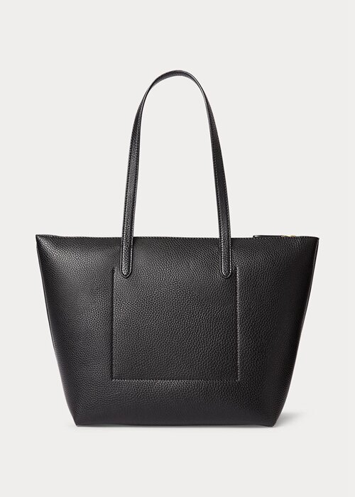 Black Women’s Ralph Lauren Faux-Leather Small Tote Bags Black Women’s Ralph Lauren Faux-Leather Small Tote Bags