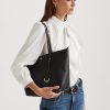 Black Women’s Ralph Lauren Faux-Leather Small Tote Bags Black Women’s Ralph Lauren Faux-Leather Small Tote Bags