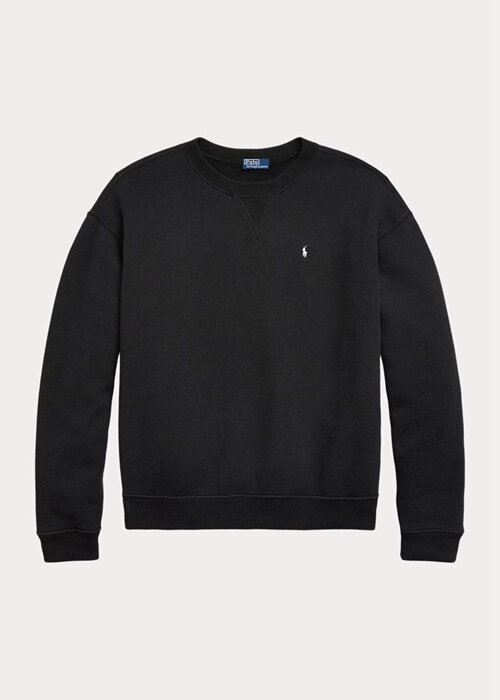 Black Women’s Ralph Lauren Fleece Crewneck Pullover Sweatshirts Black Women’s Ralph Lauren Fleece Crewneck Pullover Sweatshirts