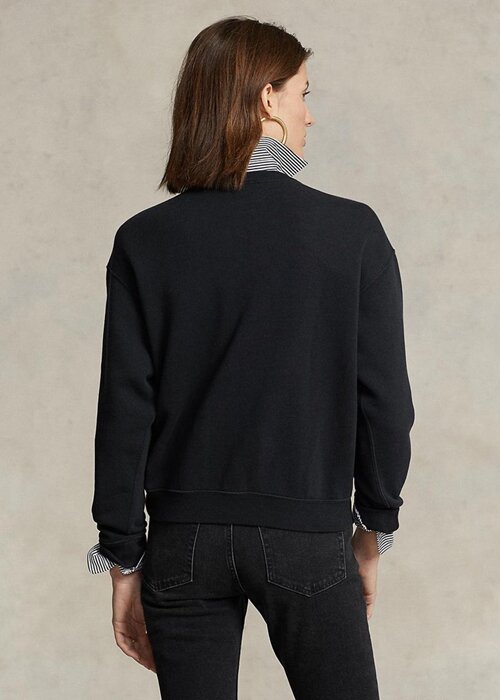 Black Women’s Ralph Lauren Fleece Crewneck Pullover Sweatshirts Black Women’s Ralph Lauren Fleece Crewneck Pullover Sweatshirts