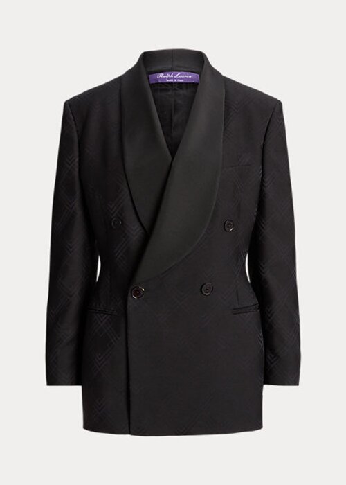 Black Women’s Ralph Lauren Gregory Jacquard Tuxedo Jackets Black Women’s Ralph Lauren Gregory Jacquard Tuxedo Jackets
