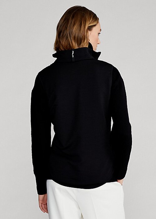 Black Women’s Ralph Lauren Hybrid Mockneck Zip Vest Black Women’s Ralph Lauren Hybrid Mockneck Zip Vest