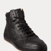 Black Women’s Ralph Lauren Jaemyn Calfskin High-Top Sneakers Black Women’s Ralph Lauren Jaemyn Calfskin High-Top Sneakers